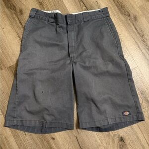 Dickies Charcoal Flat Front Work Shorts